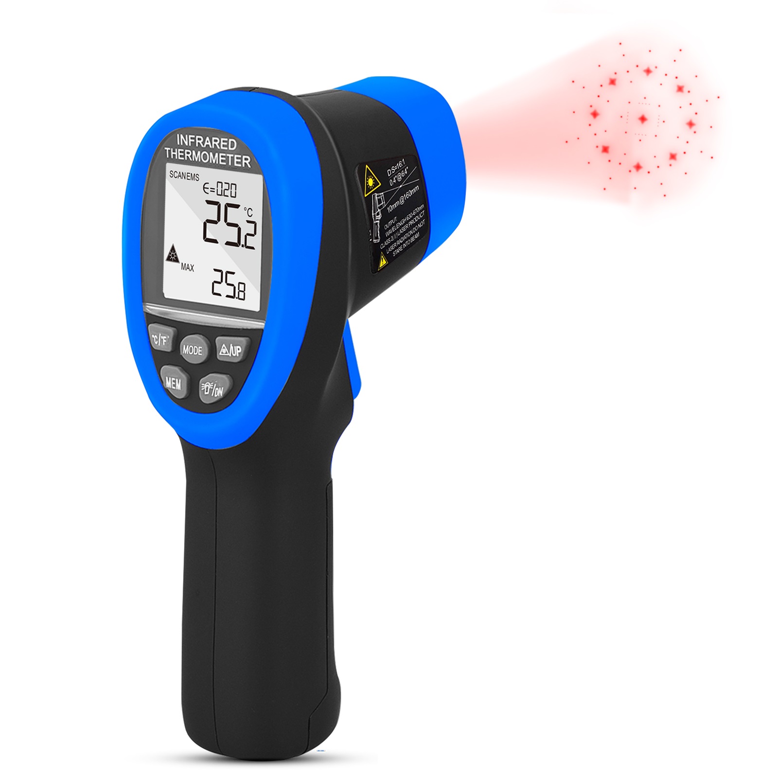 Home Cooking App - IR Thermometer with APP & Bluetooth,-50°C~800°C,Auto