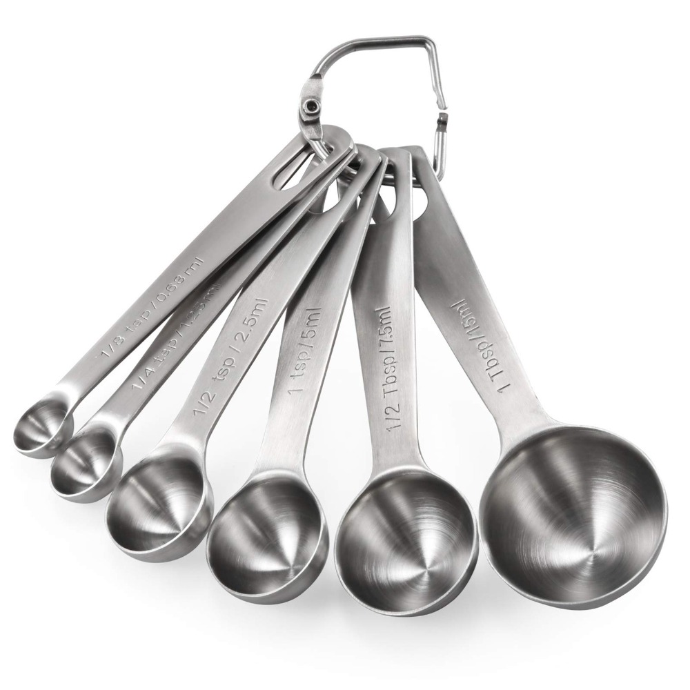 Home Cooking Set - 6pcs/set Food-grade Stainless Steel Measuring Spoon