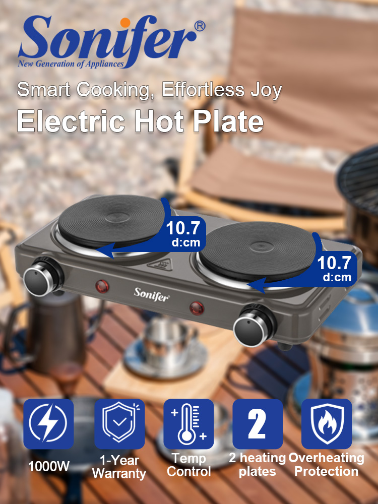 Hot Pot Portable Dual - Double Burner Electric Stove Sonifer SF-3068