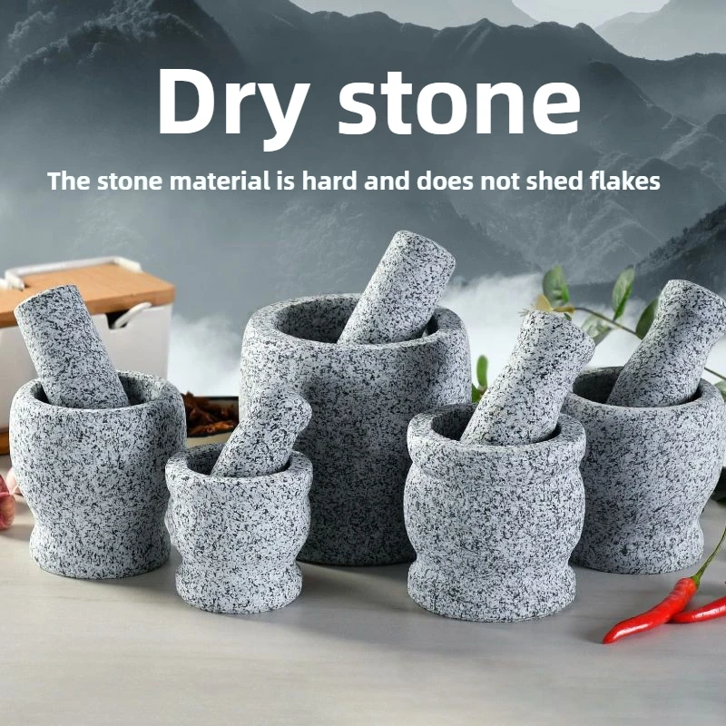Mortar Pestle Granite - Household Commercial Granite Garlic Masher Old-fashioned