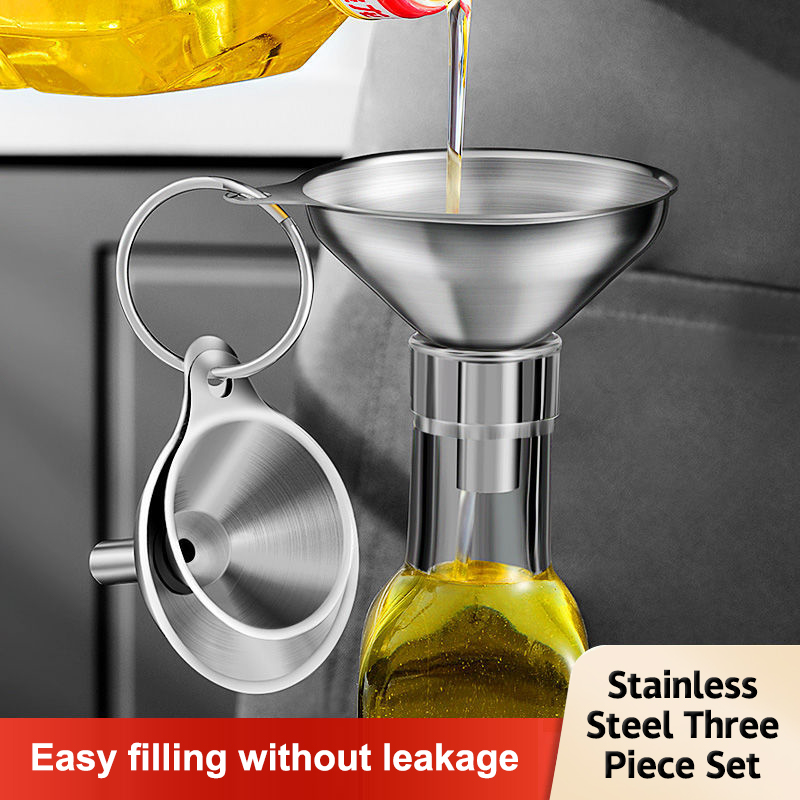 Home Cooking Set - Food Grade Stainless Steel Kitchen Funnels