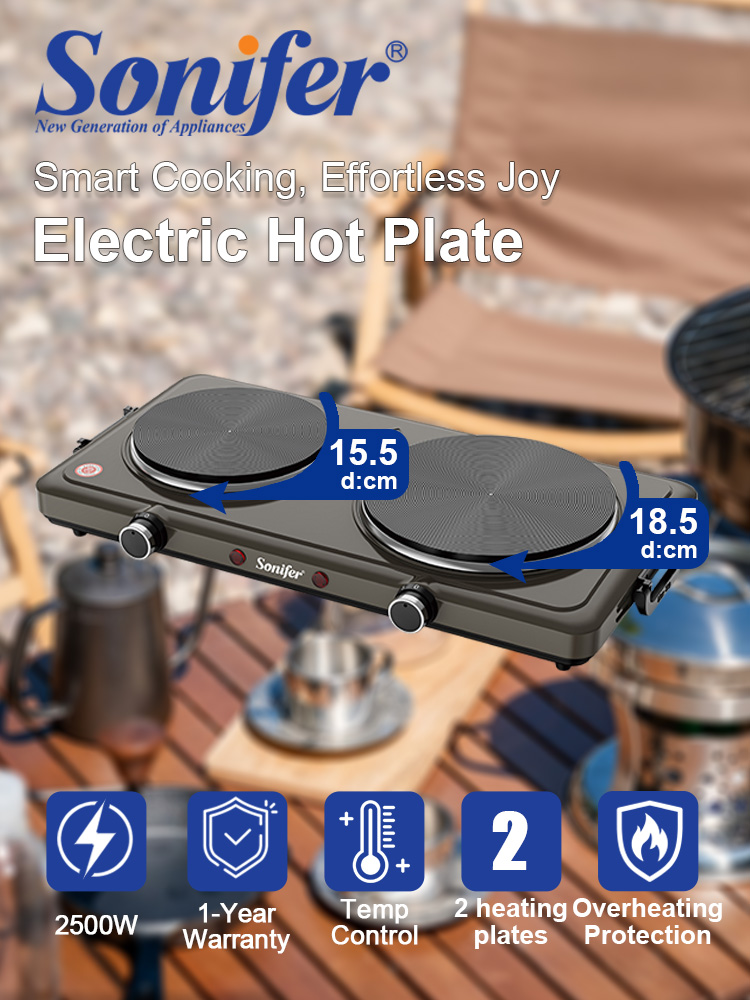 Hot Pot Portable Dual - Sonifer SF-3071 Double Electric Hot Plate