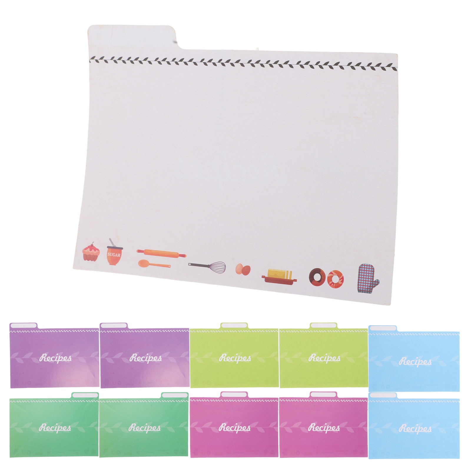 Home Cooking Recipe - 12Pcs Kitchen Recipe Card Dividers Paper