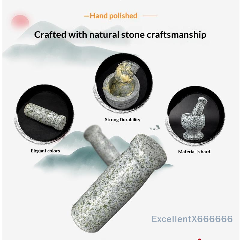 Mortar Pestle Granite - Natural Granite Pestle and Mortar Set