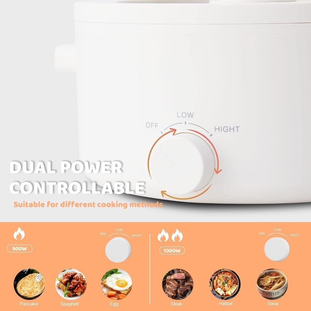 Electric Hot Pot, 3L Portable  - Hot Pot Portable Dual review and price