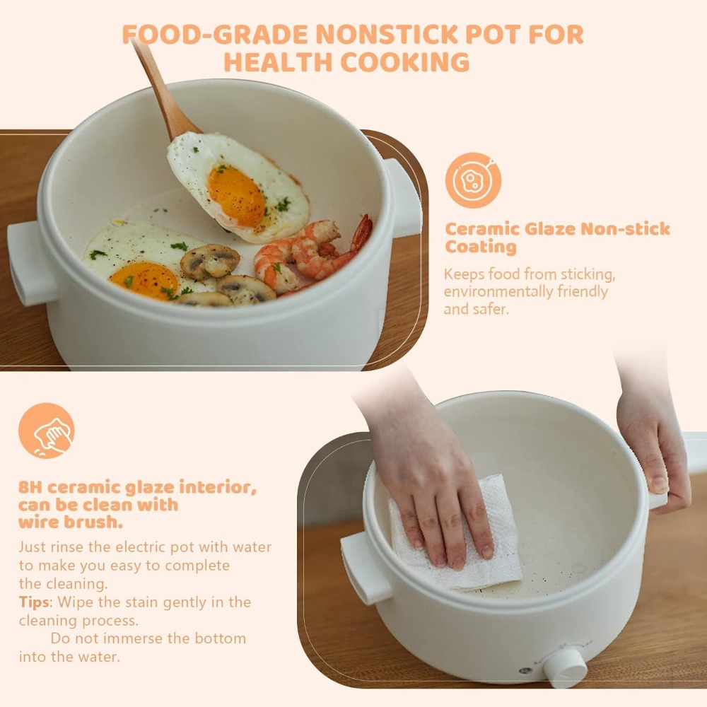 Electric Hot Pot, 3L Portable  - Hot Pot Portable Dual review and price