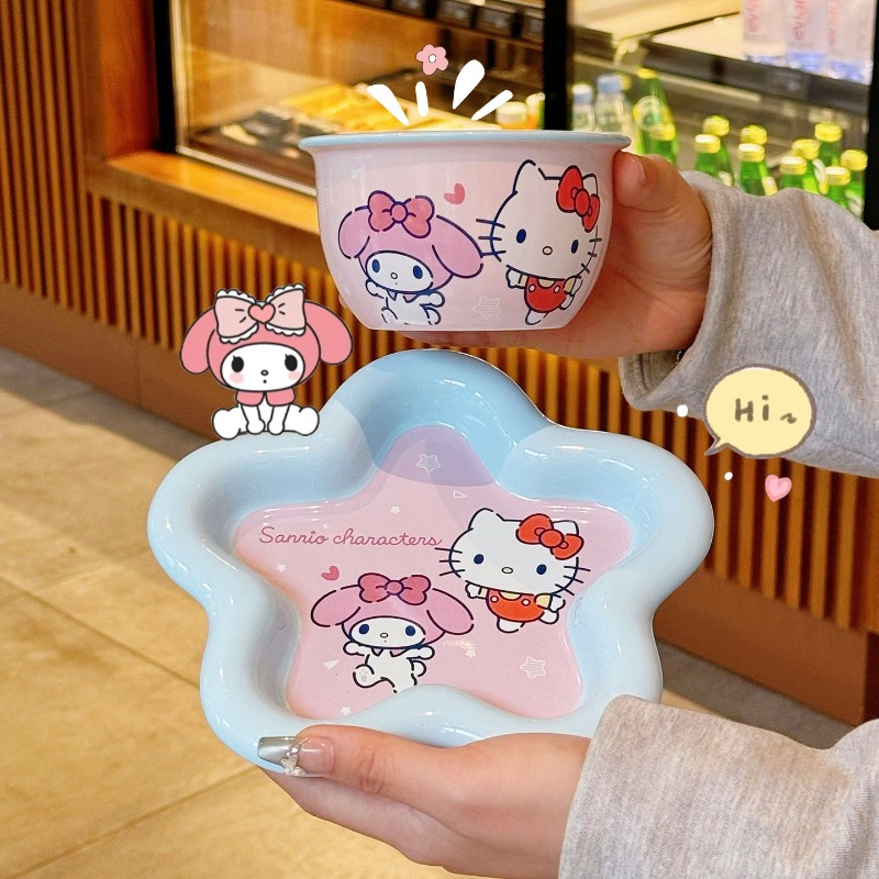 Cartoon Cat Print Ceramic Dinn - Home Cooking Set review and price