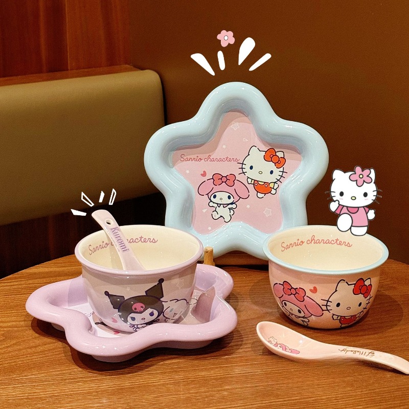 Cartoon Cat Print Ceramic Dinn - Home Cooking Set review and price