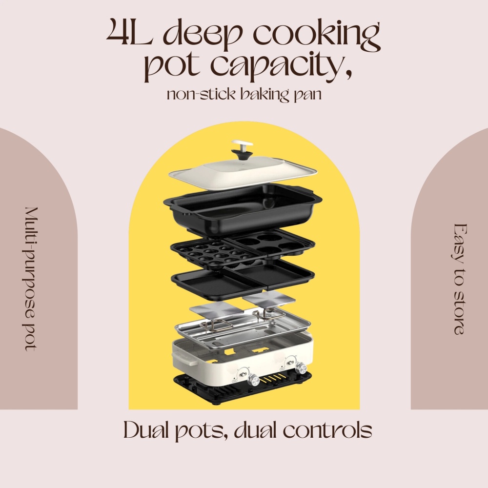 Household multi-functional coo - Hot Pot Portable Dual review and price
